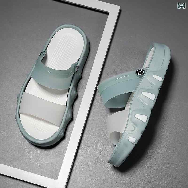 健康サンダル ベトナム製 ゴム サンダル 男性用 夏用 ビーチ用 滑り止め ソフト ソール 子供用 2 足 履き 厚底 女性用 ゼリー スリッパ