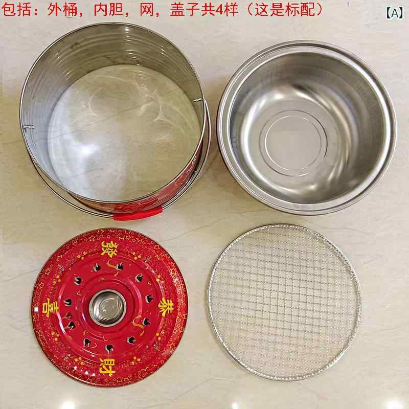 火鉢 ポータブル バーベキュー コンロ 屋外用 丸型 火鉢 ラック 家庭用 暖房 炭火 マッチの 上の