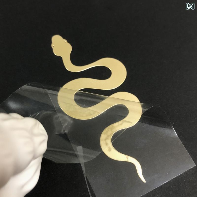 ゲルマニウム アクセアリー 蛇 年 縁起の 良い スマートフォン メタルステッカー デコレーション 車 パソコン ノート DIY ステッカー