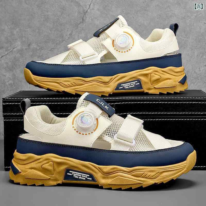 スポーツサンダル メンズ ノブ サンダル メンズ 2025年 メッシュ 通気性 滑り止め 防臭 アウトドア スポーツ ハイキング ホール シューズ