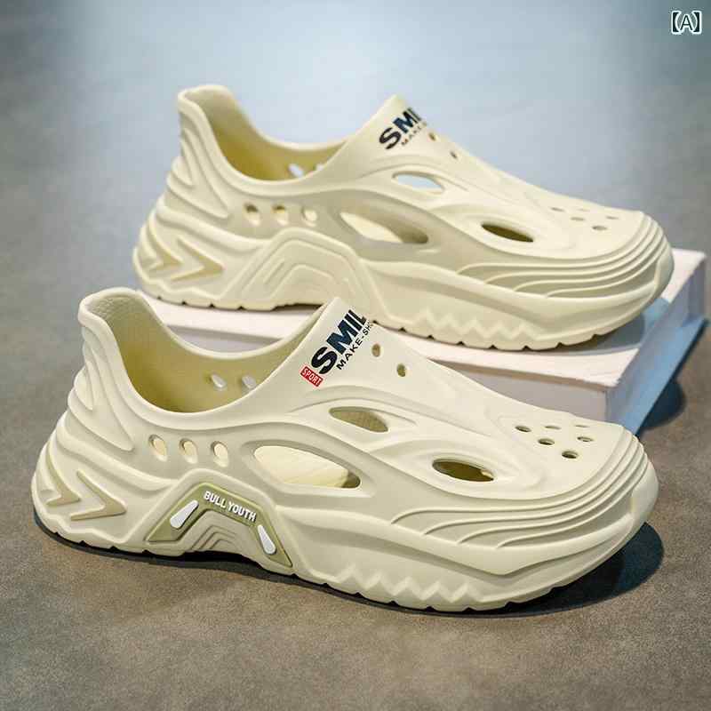 スポーツサンダル メンズ ホール シューズ メンズ 夏 アウターウェア 通気性 オールインクルーシブ ス..