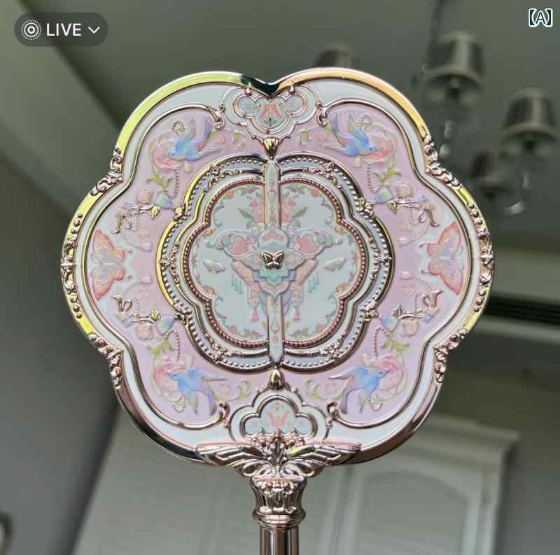 手鏡 コンパクト 商品 華 之 霄 蝶 雲肩 掛け手 鏡 高貴な レトロ 漢代 携帯 お土産