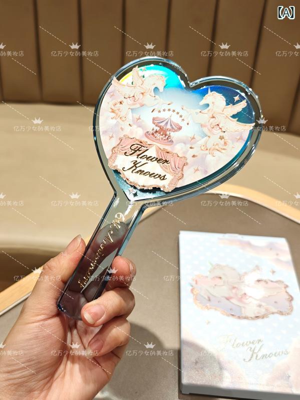 手鏡 コンパクト 華 志 暁 ミラー 白鳥 バレエ 周辺 手持ち 青と 白の 磁器 チョコレート 6 周年 記念 マーメイド 月光 ロココ