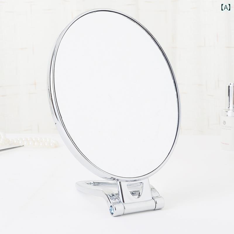 手鏡 コンパクト HD デスク トップ 化粧 鏡 ハンドル ミラー 手持ち ポータブル 折りたたみ 壁掛け ドレッシング 垂直 プリンセス