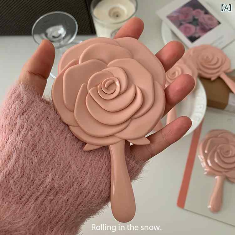 手鏡 コンパクト キュートなまま｜ 韓国 かわいい 手持ち ミラー ポータブル 化粧 鏡 美容 ハンドル 女性用 小型