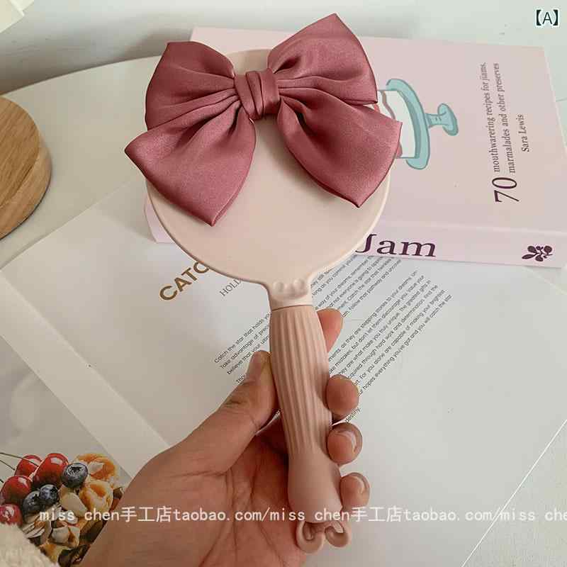 手鏡 コンパクト HD ハンドル 化粧 鏡 手持ち 式 美容 室 学生用 ポータブル 弓型 プリンセス かわいい 小型 ミラー