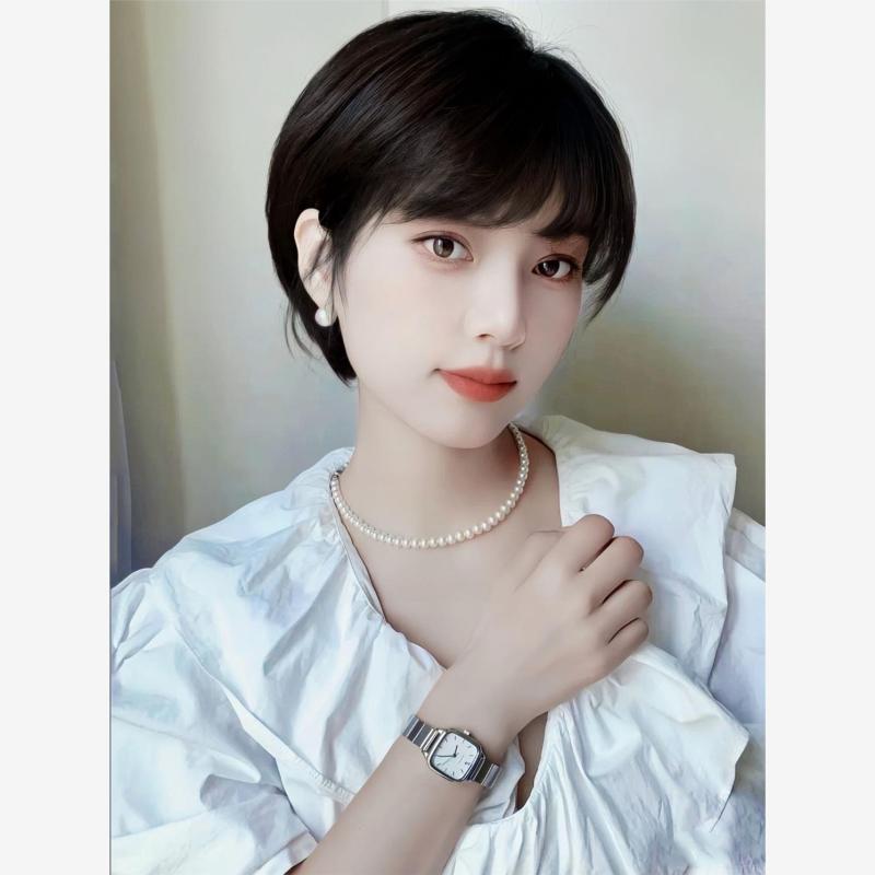 女性用 かつら 女性用 ウィッグ フル ヘッド ピース ショート ヘア シームレス インビジブル レディース リアル ヒューマン 発光 専用