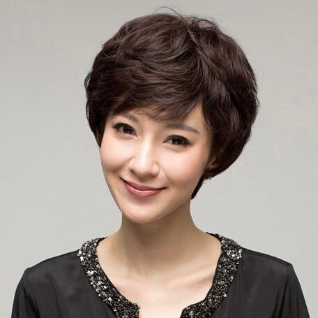 女性用 かつら の新 着 ウィッグ ショート ヘア 女性 巻き 毛 母親 レディース セット