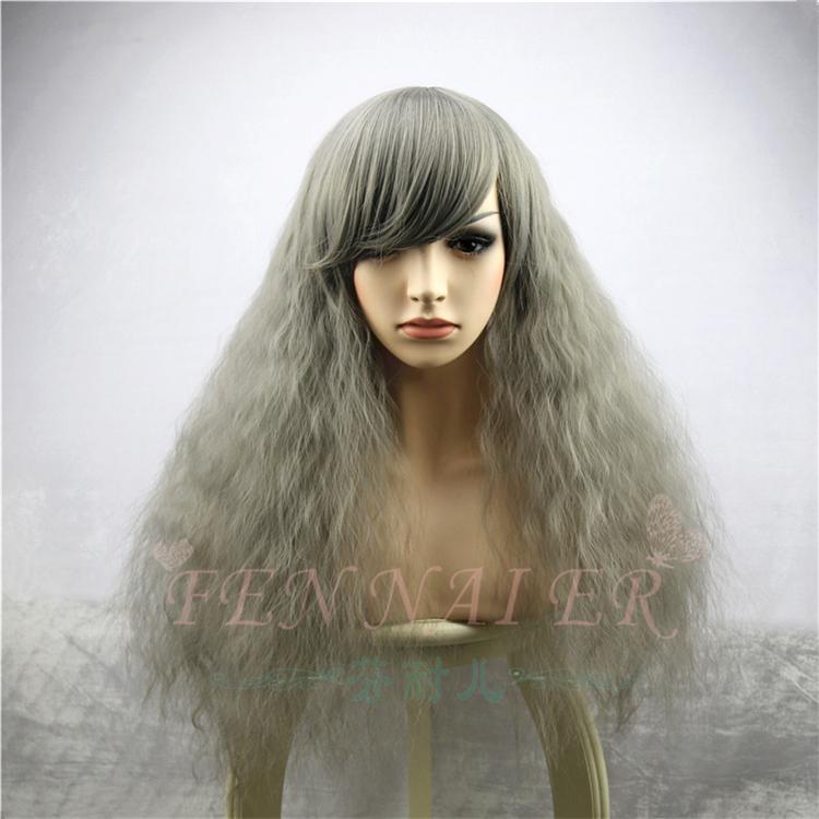 女性用 かつら フェナー 花火 パーマ フルウィッグ レディース スポット 少し カール ロング ヘア ロリ..