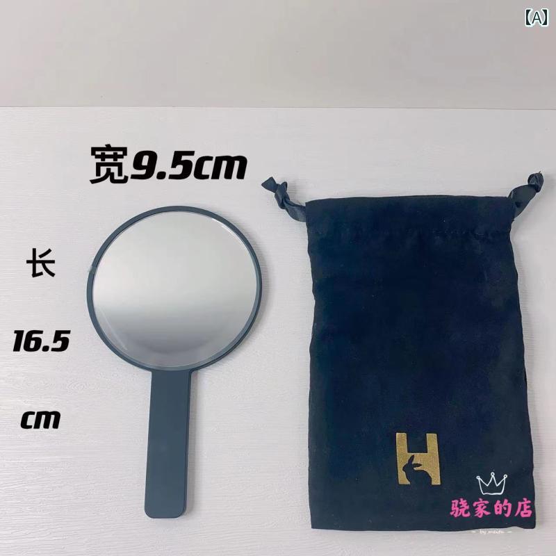 手鏡 コンパクト 砂時計型 ハンドヘルド 化粧 鏡 ポータブル シンプル フロスト テクスチャ ラウンド ..