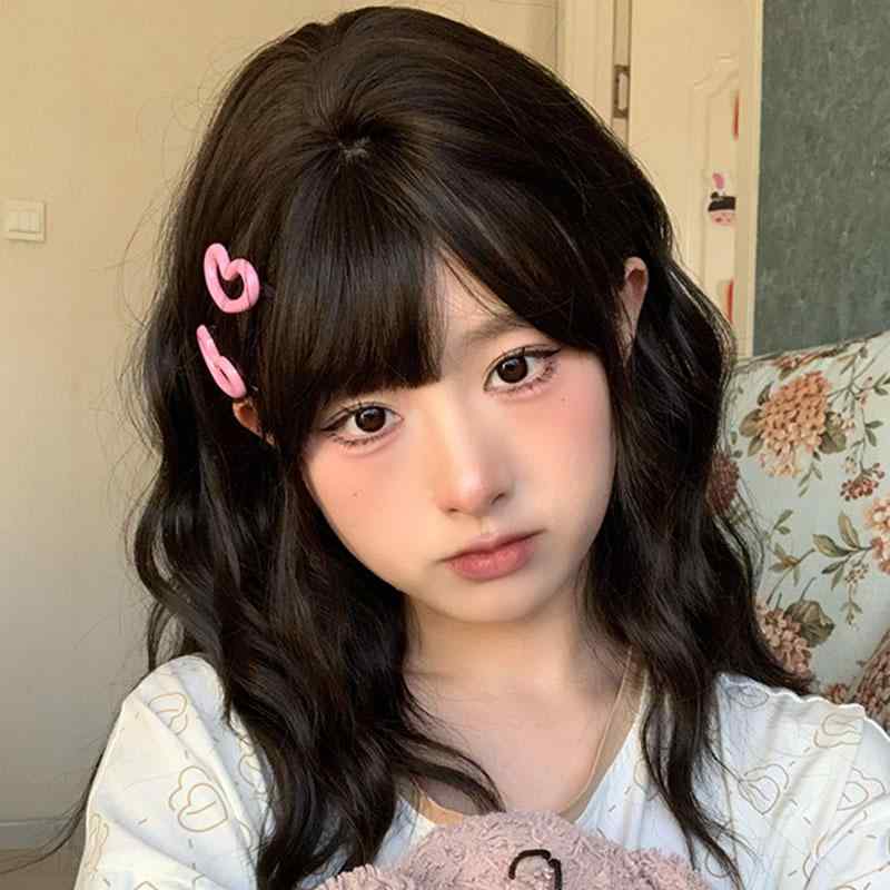 女性用 かつら Xiao Kun Bao チリ オイル ウィッグ フル ヘッド セット レディース ウール カール キュ..