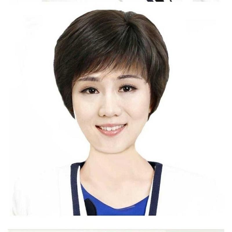 女性用 かつら シミュレーション ウィッグ 女性 ショート ヘア 韓国 レディース フル ヘッド リアル ふ..