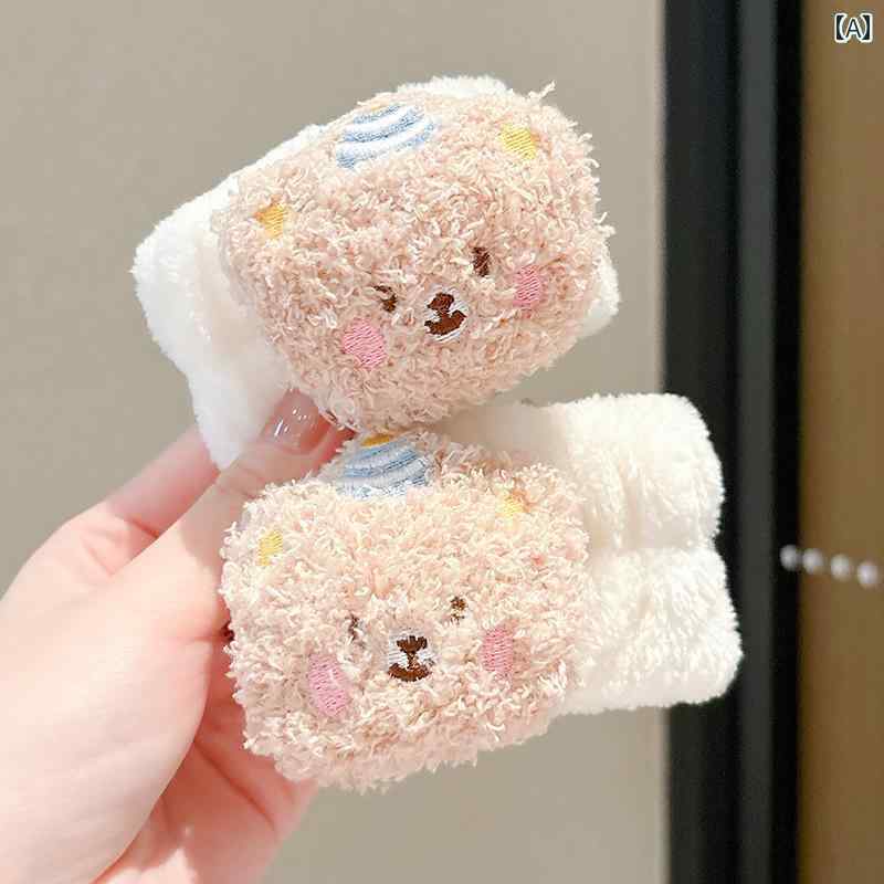 吸水 リストバンド レディース かわいい ぬいぐるみ クマの 洗顔 リスト バンド 2025 秋冬 高級 吸水性と 防 湿性