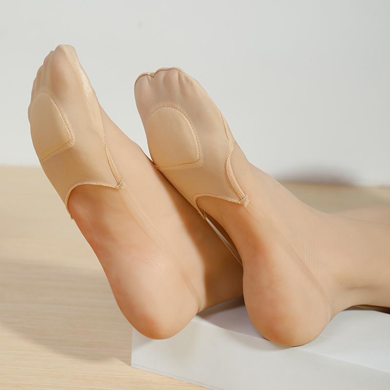 フットカバー レディース オレンジ B サスペンダー ボート ソックス レディース 透明 滑り止め 脱げに..