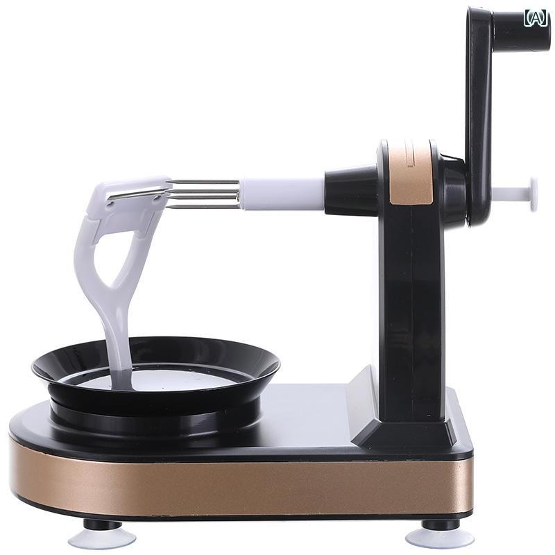 ピーラー 皮むき器 手回し 式 リンゴ 皮むき 機 家庭用 多機能 フルーツ 自動 ナイフ 梨 クイック アー..