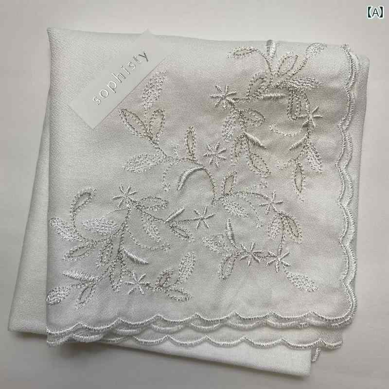 ハンカチ　おしゃれ 和風 上品な フォーマル ハンカチ約 46× 46 cm