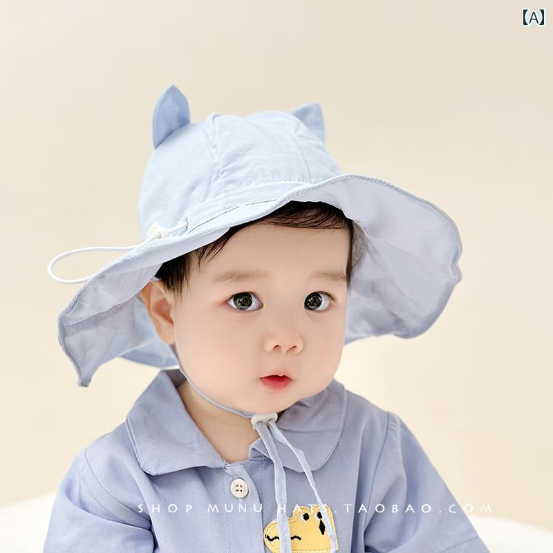 赤ちゃん用 帽子 かわいい ベビー 帽子 夏用 薄手 速乾 通気性 フィッシャーマン ハット サンハット 韓国 無地