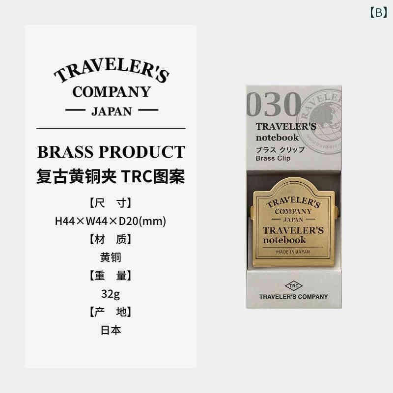 サポートシェアグローバルのマネー　クリップ　財布 和風 TRC ハンドブック レトロ 真鍮 クリップ TN トラベラー 牛革 ダイアリー 特製 メタルクリップ｜アングル2