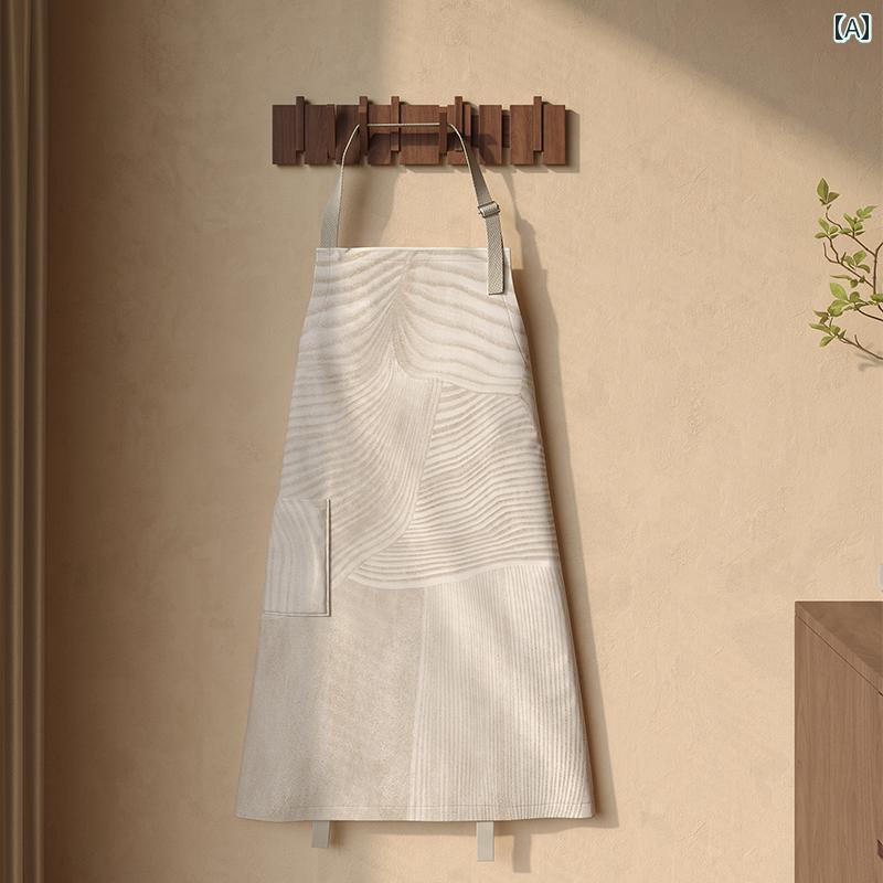 調理用　エプロン　料理 侘び 寂 び キッチン 家庭用 防水 防 油 男女兼用 新型 ネット エプロン 和風 ..