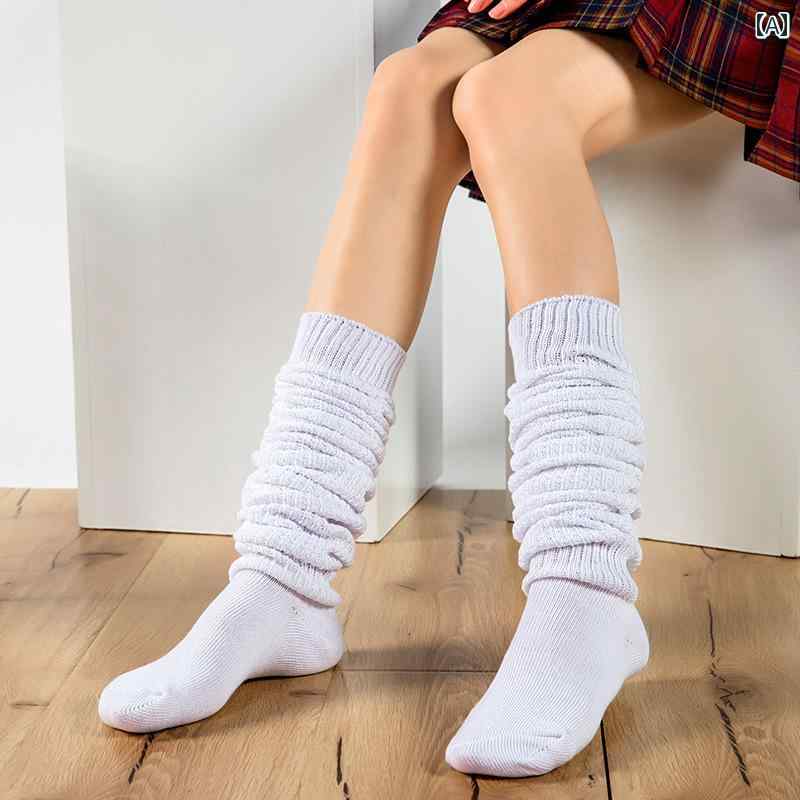 ソックス　サポート　カバー クロスボーダー ソックス パイルソックス JK ニット 和風 アウター シング..