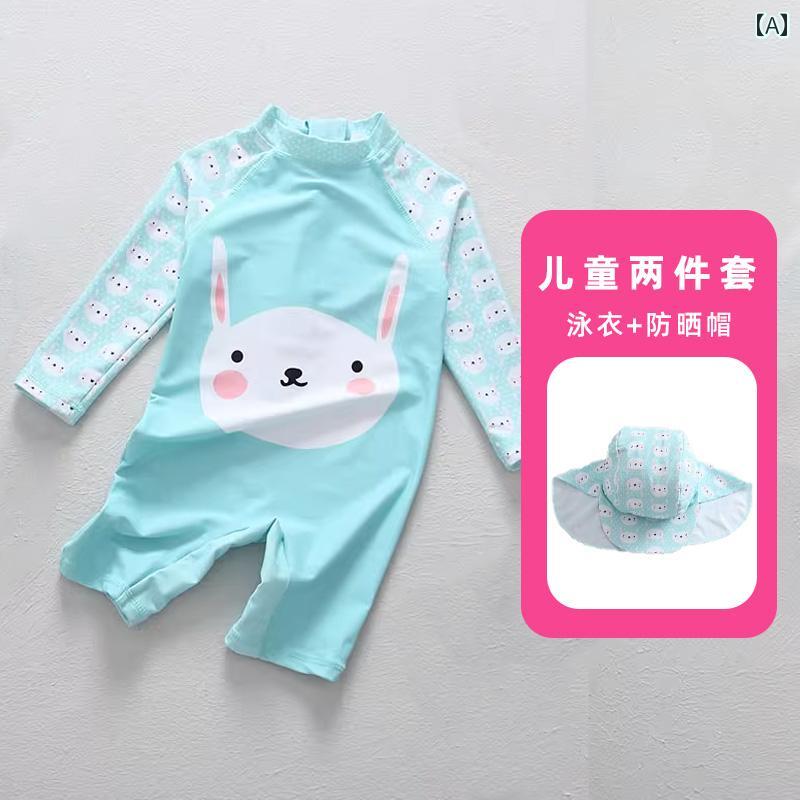 子供用 水着 ベビー 韓国 女の子 ベビーバニー シェイプ 水着 ワンピース 小さい ベビー 日焼け防止 サ..
