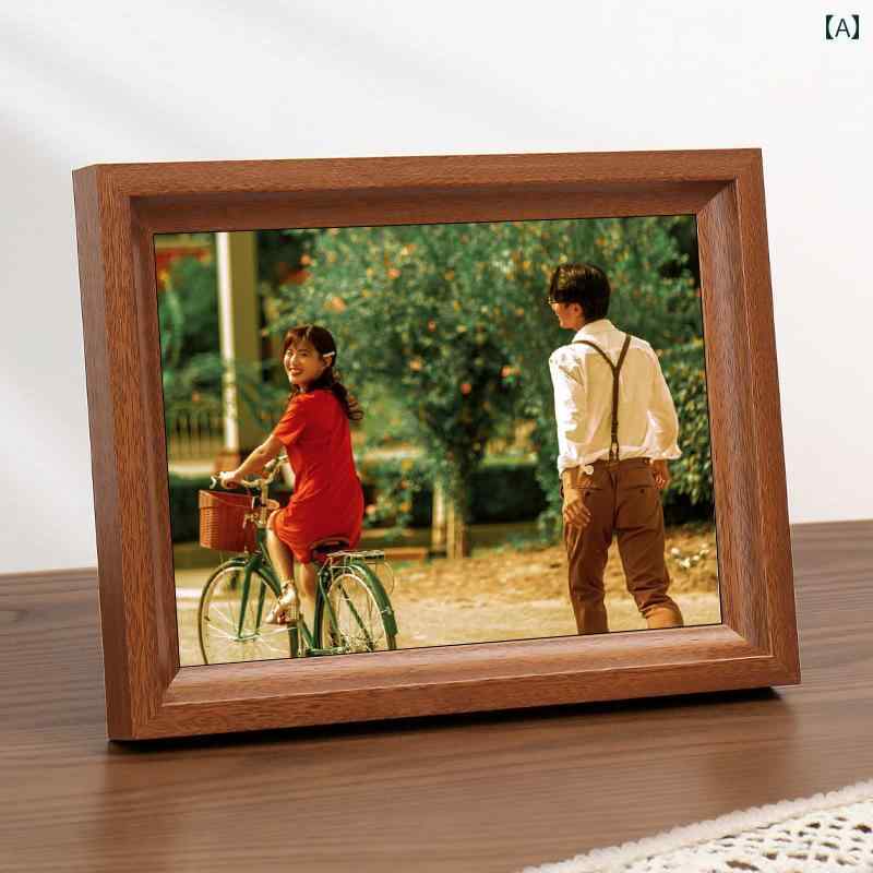 フォトフレーム 軽量で ハイエンド 無垢材の 額縁 スタンド 56インチ 7 a 4 k 8 写真を フォトフレーム..