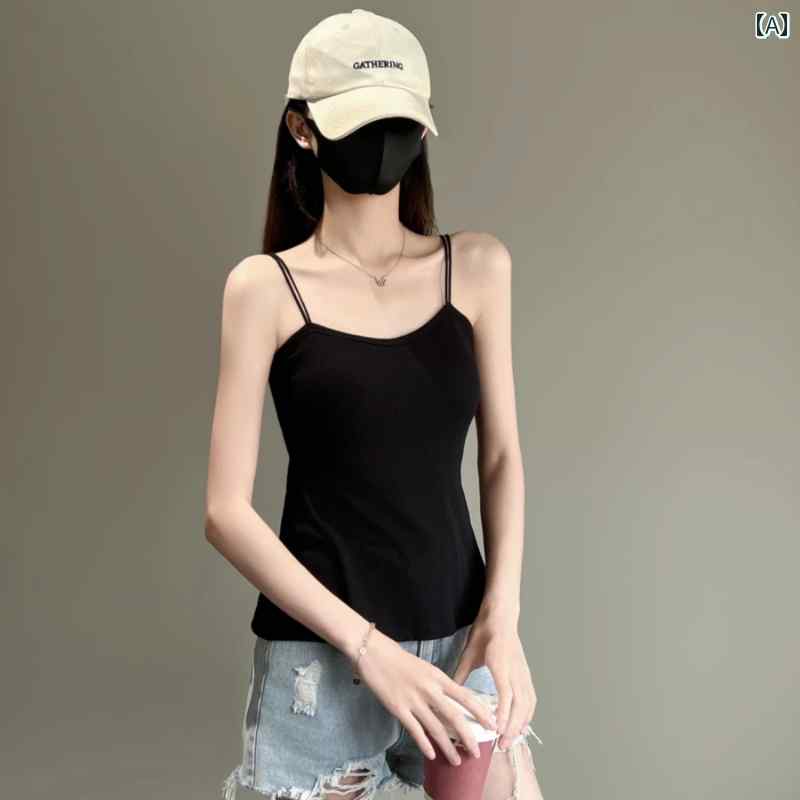 キャミソール スリムフィット 大きいサイズ 太めの mm ウエスト 胸 パッド 付き キャミソール ベスト ..