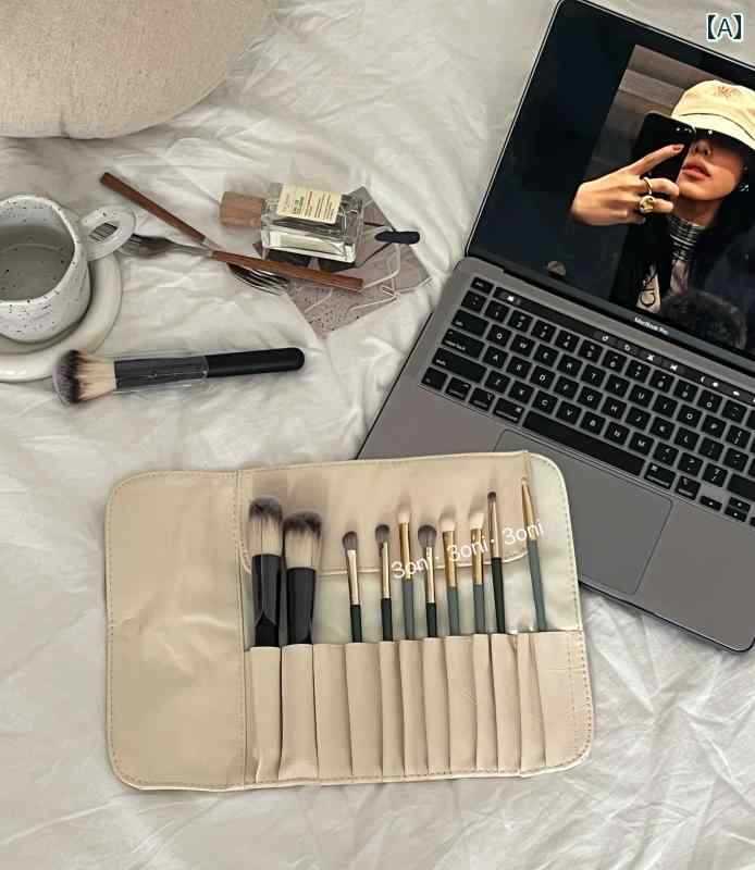 メイク ブラシ 復活の スタイル 便利な メイク ブラシ 収納 バッグ 乳 白色の 高級 PU メイクアップア..