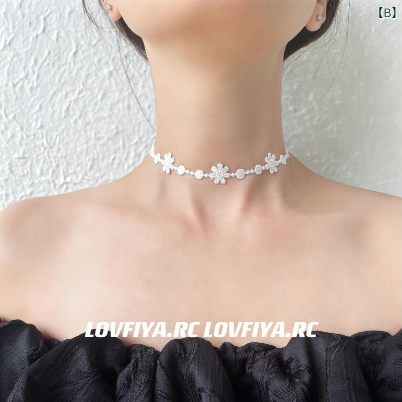 ネック ストラップ アクセサリー ミス カイのの 黒 レースの 首輪 女の子用 ショート ネック ストラッ..