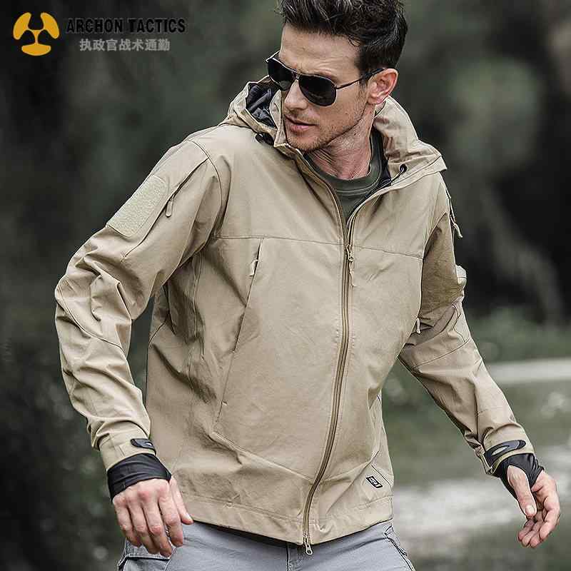 ワークジャケット メンズ Archon アウトドア ソフトシェル WWII ジャケット メンズ 春秋 防風 防水 タ..