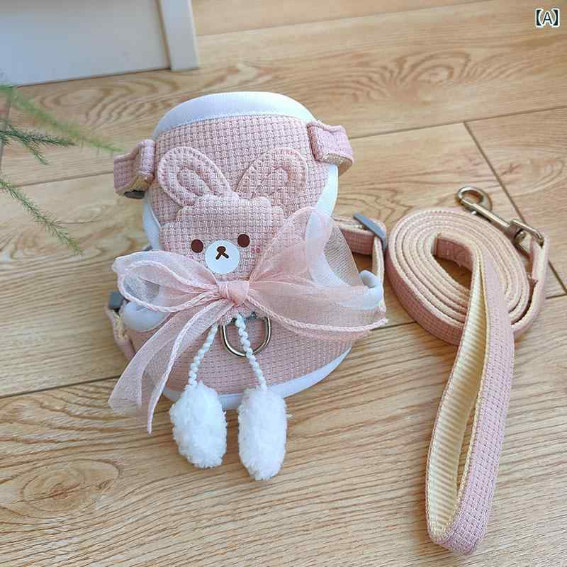 猫ちゃんの お散歩 グッズ 猫 牽引 ロープ 脱落 防止 屋外用 特殊 猫用 ウォーキング ベスト チェストハーネス ペット 子犬 用品