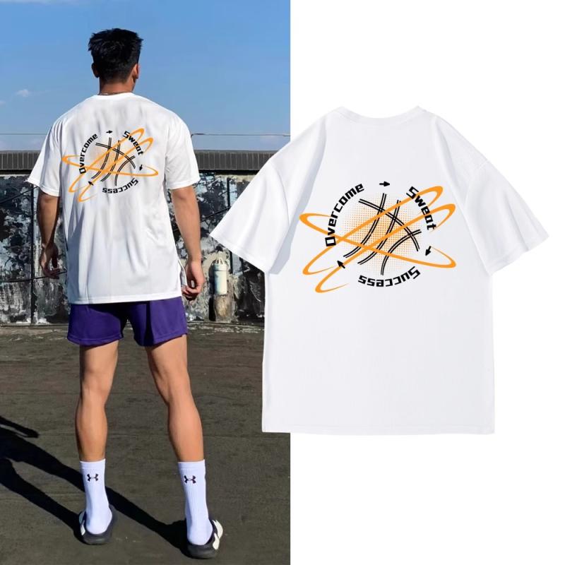 Tシャツ メンズ レディース 大きいサイズ 半袖 トップス 男女兼用 ゆったり 体型カバー スポーツウェア バスケットボール 野球 トレーニングウェア 筋トレ フィットネス ランニング 吸湿速乾 軽量 通気性 伸縮性 普段着 通学用 ストリート系 ビッグ