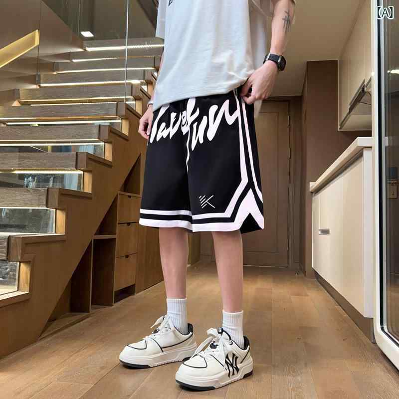 メンズ バスケットボール スタイル ウェア 夏用 薄手 速乾 ショート パンツ 男子 中学生 スポーツ バス..