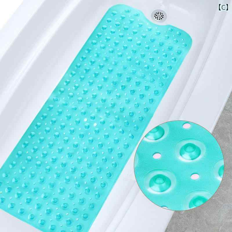 バスマット 浴室 インテリア 浴槽用 滑り止め マット 長さ 1メートル 浴室用 トイレ用 吸盤 付き プラスチック バブル 透明 足元