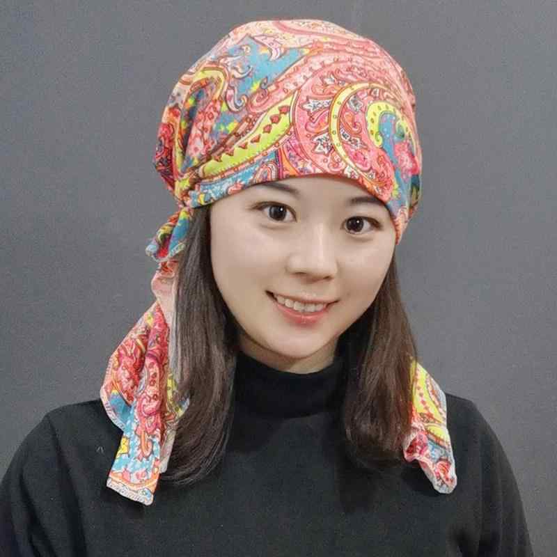 帽子 レディース 春秋用 ターバン風 頭巾型 ニット帽 医療用 ケア帽子 インナーキャップ 薄手 伸縮性 通気性 軽量 柔らかい 肌触り良い おしゃれ かわいい ヘアバンド風 髪飾り 抜け毛隠し 白髪隠し 体型カバー ゆったり かぶりやすい シンプル 無