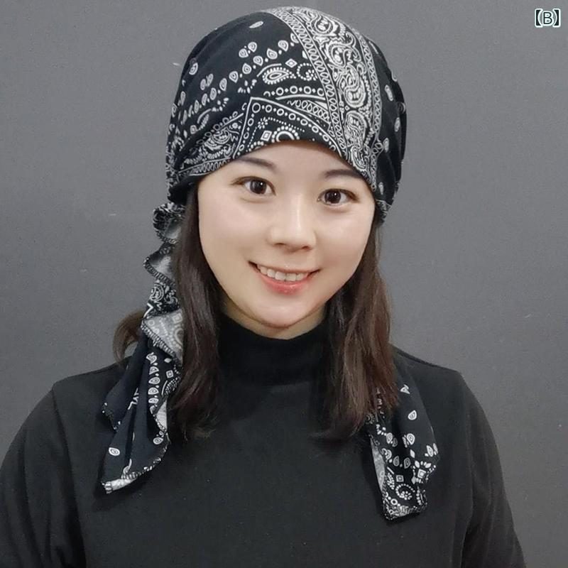 レディース ターバン ファッション スカーフ 春秋 薄手 スカーフ 帽子 女性用 2024...