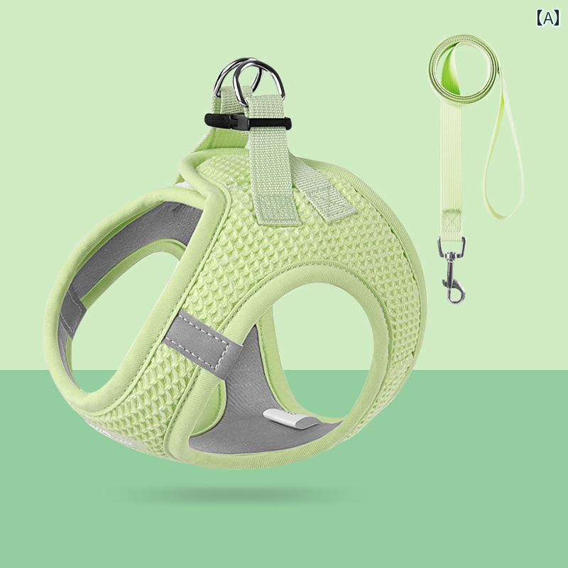 猫ちゃんの お散歩 グッズ 逃亡 防止用 牽引 ロープ ラグドールの 子猫や 子猫用の な 調節可能 ベスト..