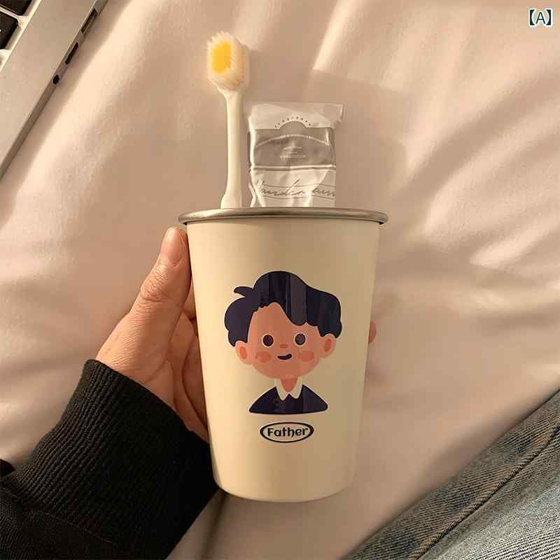 歯ブラシカップ おしゃれ の家の 色が 変わる マウスウォッシュ マグ ビールジョッキの ホット コールドドリンクの アルミ カラーの 厚手 落下 防止