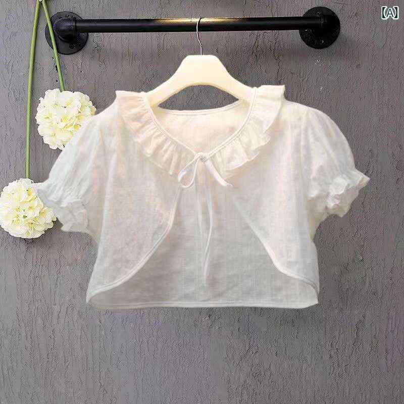 かわいいい ケープ ベビー服 ベビー 夏 薄手 シャツ 半袖 女の子 おしゃれ 子供用 ショール コート 小..