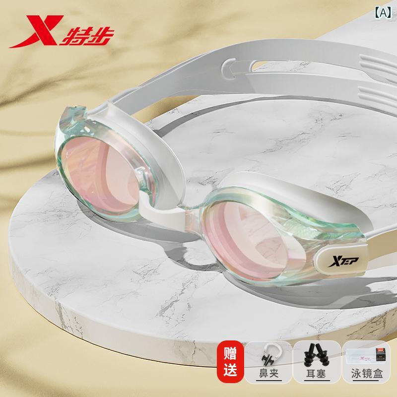 スイミング キャップ 帽子 Xtep スイミング ゴーグル 女性用 近視 HD 曇り 止め 防水 キャップ セット 男性用度 付き