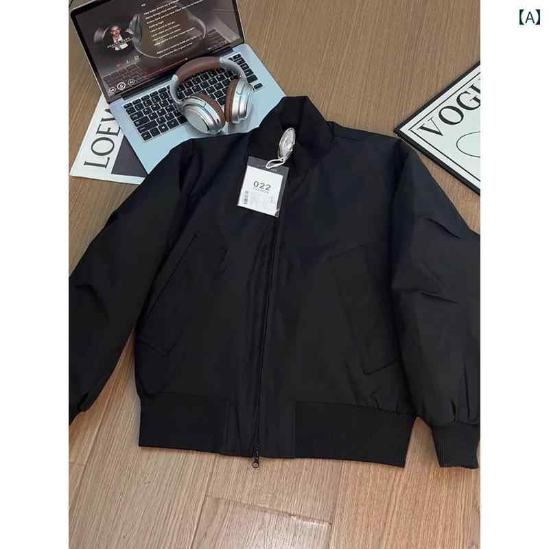 ma1 ボンバー ジャケット ブラック アメリカン ダウン ジャケット メンズ 冬用 ショート ボン バー 3 プルーフ 暖かい 厚手 コットンコート。