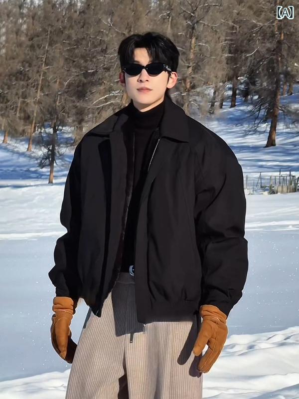 ma1 ボンバー ジャケット メンズ ブラック ラギッド ショート パッド入り カラー ジャケット 冬用 ボン バー 暖かい オーバー サイズ パイロット