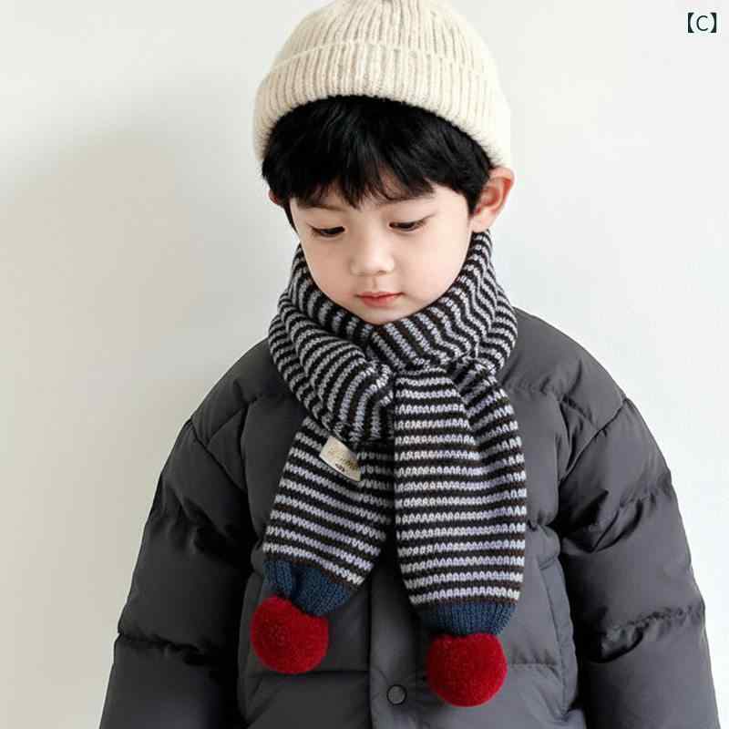マフラー ネックウォーマー かわいい おしゃれ 秋冬用 子供用 スカーフ。 男の子と...