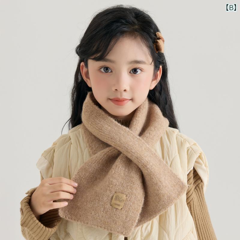 マフラー ネックウォーマー かわいい おしゃれ 2025年 クロス スタイル 子供用 マ...