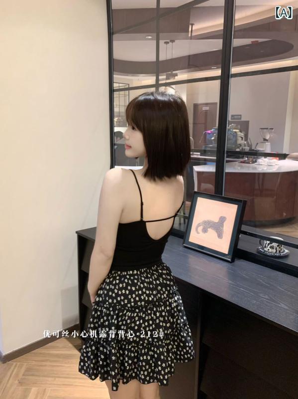 Other - キャミソール レディース 春夏 接触冷感 セクシー 吊り帯 トップス 胸パッド 付き 調整 肩紐 インナー 紫 パープル カラー アウター 可能 軽量 伸縮性 吸湿速乾 ビッグシルエット Vネック