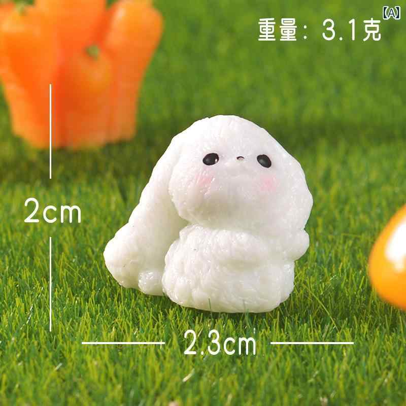 ミニチュア 置物 かわいい 走る ウサギ 樹脂 アクセサリー 園芸 造景 DIY リアル インテリア デコレーション ファンタジー スタイル