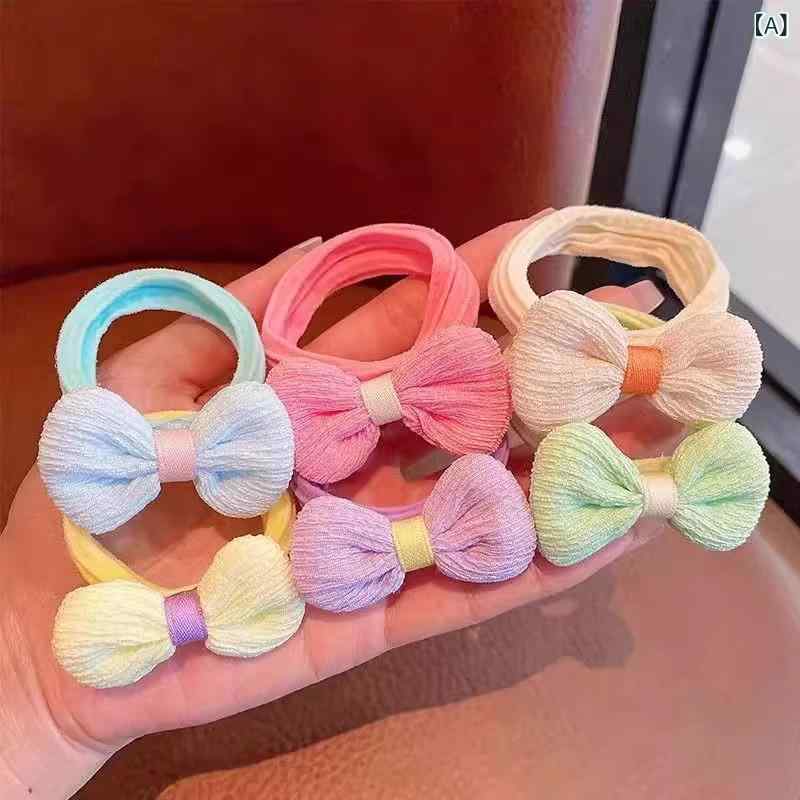 Cachucha - 女児 ヘアゴム 髪に優しい ポニーテール用 かわいい ヘッドアクセサリー 綿素材 柔軟 日常使い ゴムバンド 女の子 髪飾り