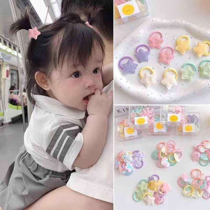 ヘアゴム キッズ 子供用 髪飾り 女の子 ヘアアクセサリー 幼児 おしゃれ かわいい スパンコール ハート ヘアロープ 髪留め まとめ髪 結びやすい 痛くない 柔らかい 伸縮性 ゴム 髪ゴム 髪飾りセット 幼稚園 保育園 小学生 発表会 通学 普段使い