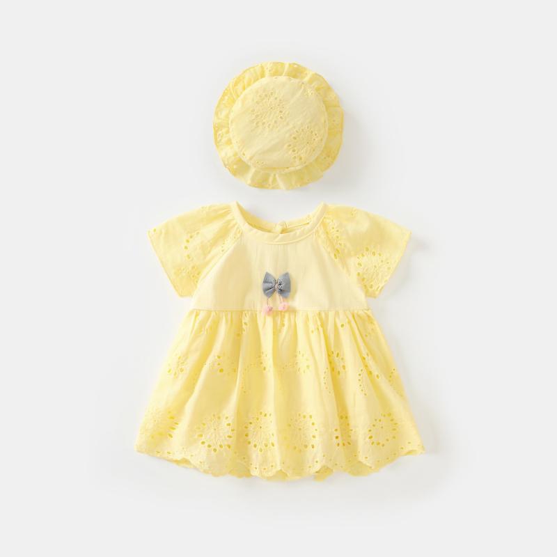 ベビー服 女児用 ロンパース ワンピース 半袖 夏用 接触冷感 薄手 カバーオール 小...