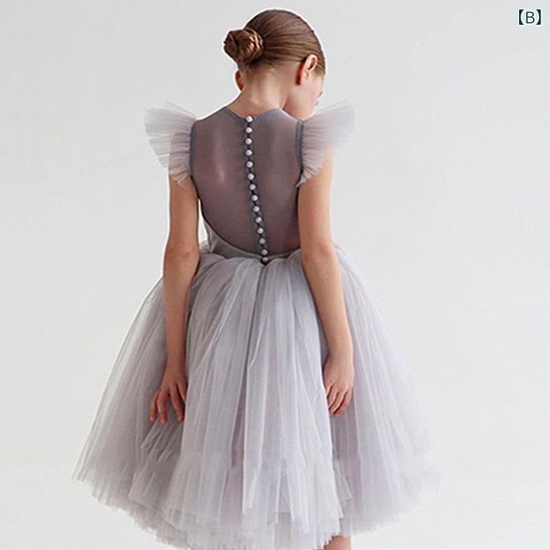 ワンピース キッズ 女の子 子供 ドレス プリンセス チュール レース 礼服 花童 幼稚園 発表会 衣装 パーティー フォーマル お呼ばれ 結婚式 演奏会 ピアノ 発表会用 かわいい お洒落 華やか 舞台 演出服 ガールズ ふんわり ボリューム感 軽やか - 3